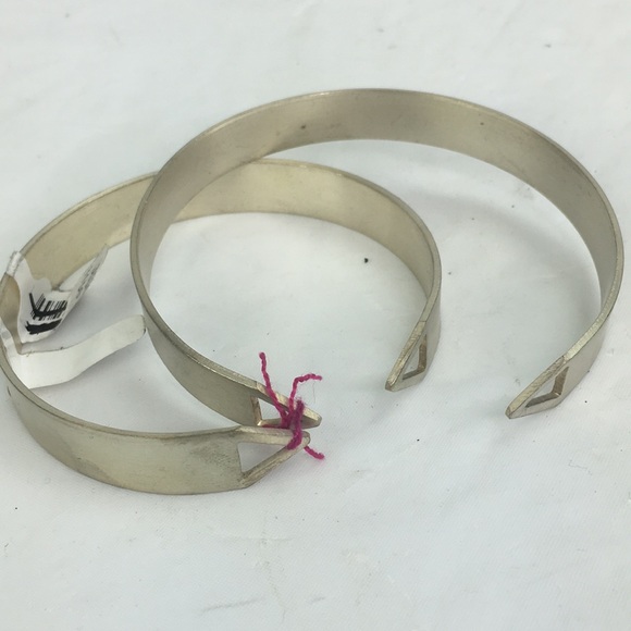 New Free people silver tone arm cuff set of 2 - Picture 2 of 3